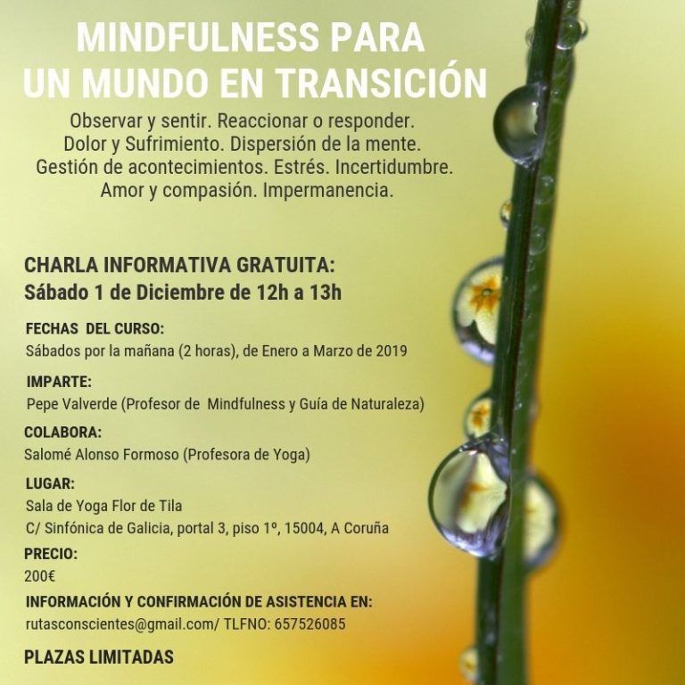 Mindfulness para un mundo en transición. A Coruña